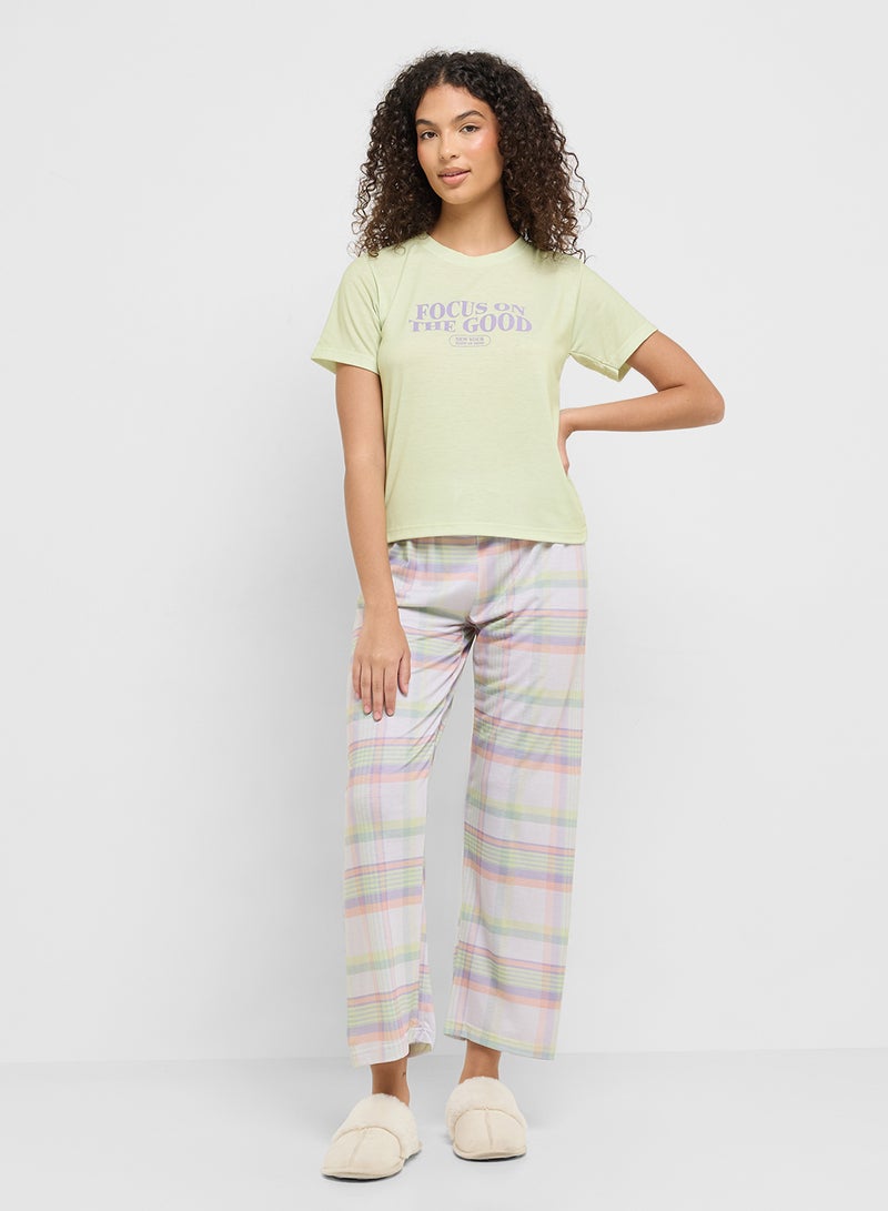 Ginger Cotton Graphic T-Shirt & Pyjama Set  - Image 5