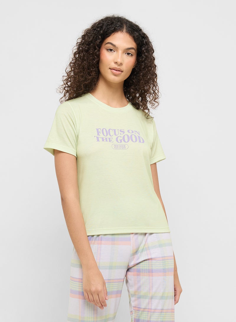 Ginger Cotton Graphic T-Shirt & Pyjama Set  - Image 3