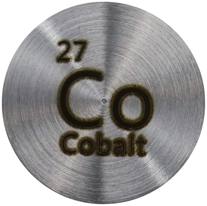 PFS Cobalt (Co) 24.26mm Metal Disc 99.95% Pure for Collection or Experiments - Image 1