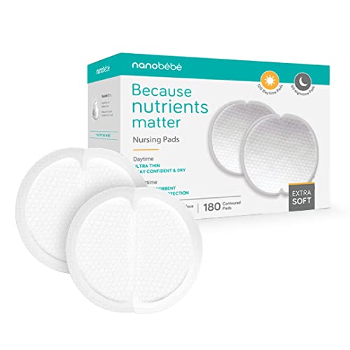 Nanobébé Disposable Nursing Pads Multipack – 120 Days and 60 Nights Ultra Thin & Extra Absorbent Vented Leak Proof Nursing Essentials, Individually Wrapped (180 Count) - Image 1