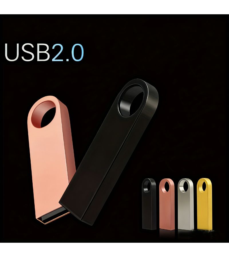 30 Pieces Custom Logo Blue Metal USB 2.0 Flash Drive 2GB Pendrive Best Gift - Image 4