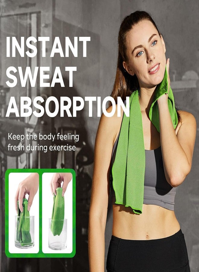 LSLCQW 4 Pack Cooling Towels (40"x12"), Cooling Towels for Neck and Face, Gym Towel for Working Out, Soft Breathable Microfiber Ice Towel for Yoga Sport Running (Blue/Green/Pink/Black) - Image 5