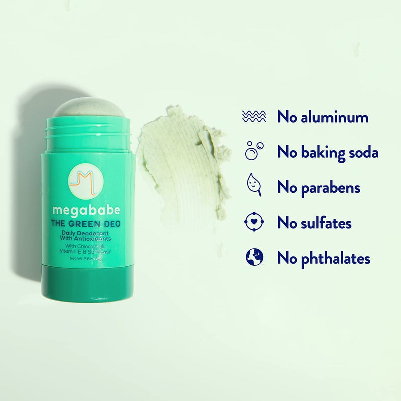 Megababe Daily Deodorant - The Green Deo with Anti-Antioxidants | Aluminum-Free, Solid, All Natural | Geranium & Lemon | Free from Parabens, Sulfates & Phthalates | 2.6 oz - Image 5