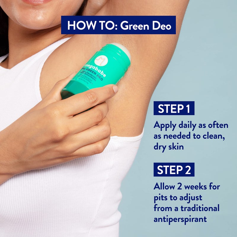 Megababe Daily Deodorant - The Green Deo with Anti-Antioxidants | Aluminum-Free, Solid, All Natural | Geranium & Lemon | Free from Parabens, Sulfates & Phthalates | 2.6 oz - Image 3