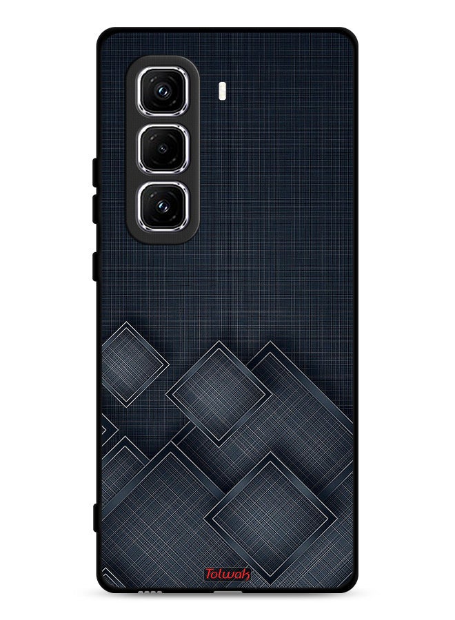 Tolwak Infinix Hot 50 Pro 4G Protective Case Cover Squares Pattern On Cloth - Image 1