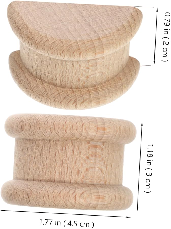 تصاميم أعمدة رومانية منحوتة من الخشب الكاكي تطبيقات زخرفية لتزيين الخزائن والأثاث وديكور المنزل مجموعة من 4 قطع - Image 5