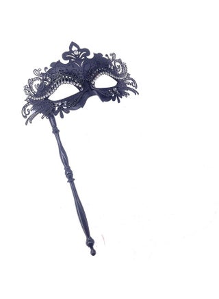 Geek-M Masquerade Mask for Women/Men, Fancy Party Face Mask Venetian Mask for Prom Ball Halloween Mardi Gras (masquerade mask with stick Black) - pzsku/Z3B911E9A0A9C930C831BZ/45/1745922393/5e5d4394-4145-45a2-b2c5-2bbd56f3fd42