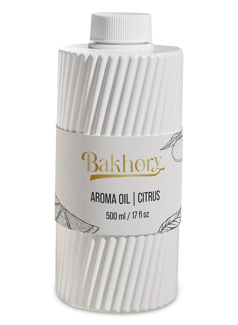 Bakhory Citrus Essential Oil Blend 500ML, Fresh Citrus Aroma with Floral & Woody Notes - Image 1