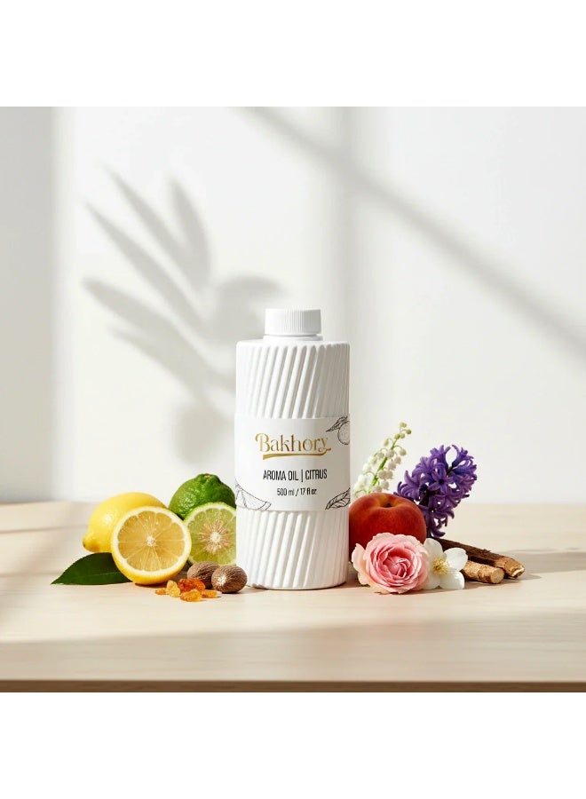 Bakhory Citrus Essential Oil Blend 500ML, Fresh Citrus Aroma with Floral & Woody Notes - Image 2