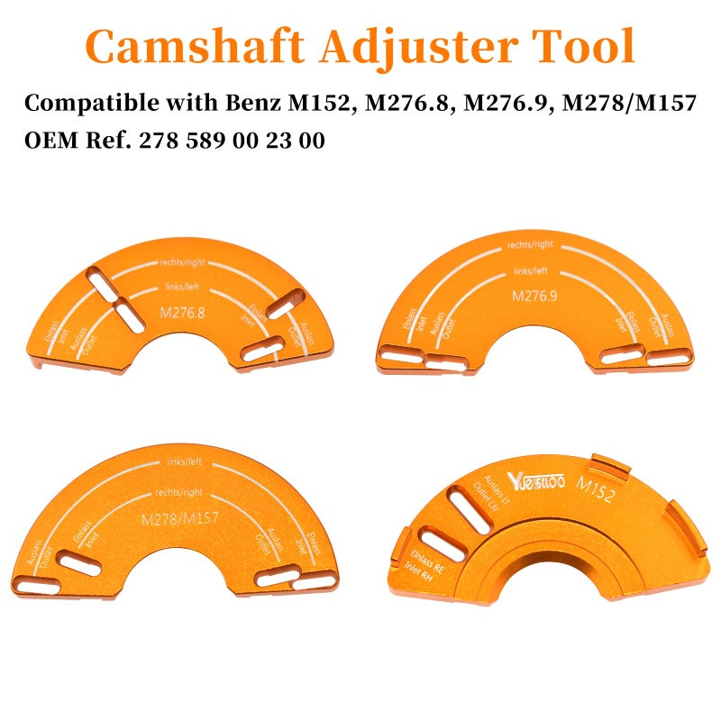Yuesstloo Camshaft Adjuster Tool Kit 4 Pcs, Compatible with Benz M152, M276.8, M276.9, M278/M157 - Image 3