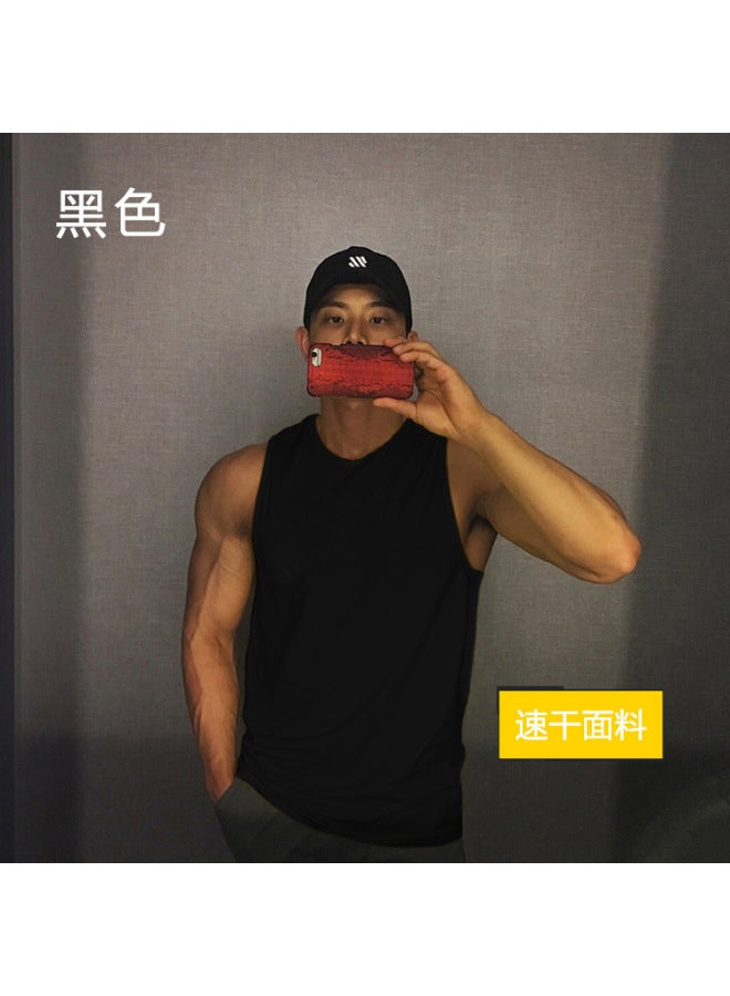Summer Quick-drying Fitness Vest Men's Sleeveless Vest Running Training Elastic Loose Mesh Breathable Sports T-shirt Trendy