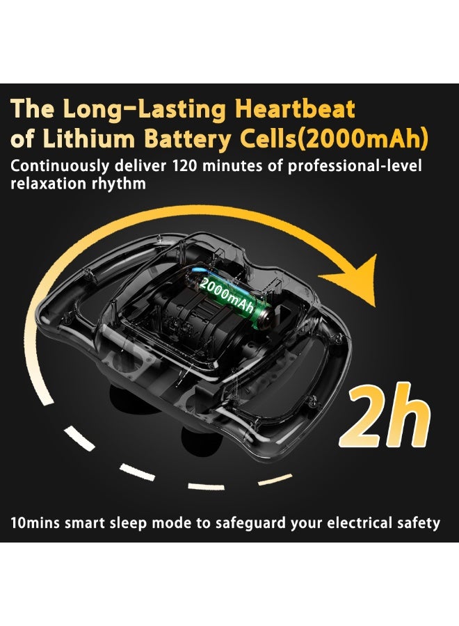 والالا مجموعة مسدس تدليك 24 رأس، مسدس تدليك الأنسجة العميقة المحمول مع 9 أوضاع 99 شدة، جهاز تدليك بالضوء الأحمر للساقين والخصر والرقبة والظهر والأرداف لتخفيف آلام العضلات، أبيض - Image 4