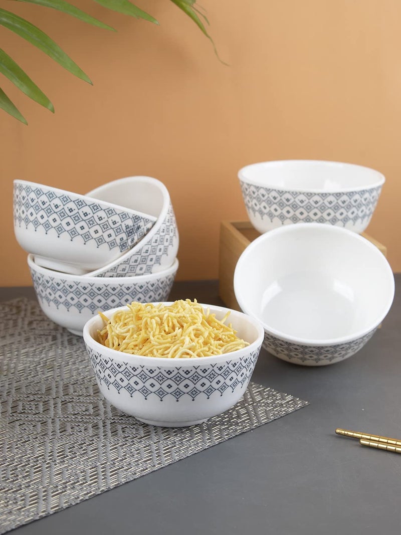MARKET 99 Market99 White Melamine Round Shape Morracon Soup Bowl (250ml) | Serving Bowl for Soup, Pasta and Oatmeal | B Small Serving Bowl for Dining Table White 250 Ml - Image 1