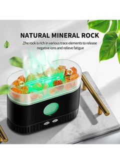 Max Salt Lamp Essential Oil Diffuser 7 Color Gradient LED Lights Ultrasonic Humidifier Aromatherapy Diffuser Mist Modes For Home Bedroom Office Auto Shut-Off 200ML  - Image 3