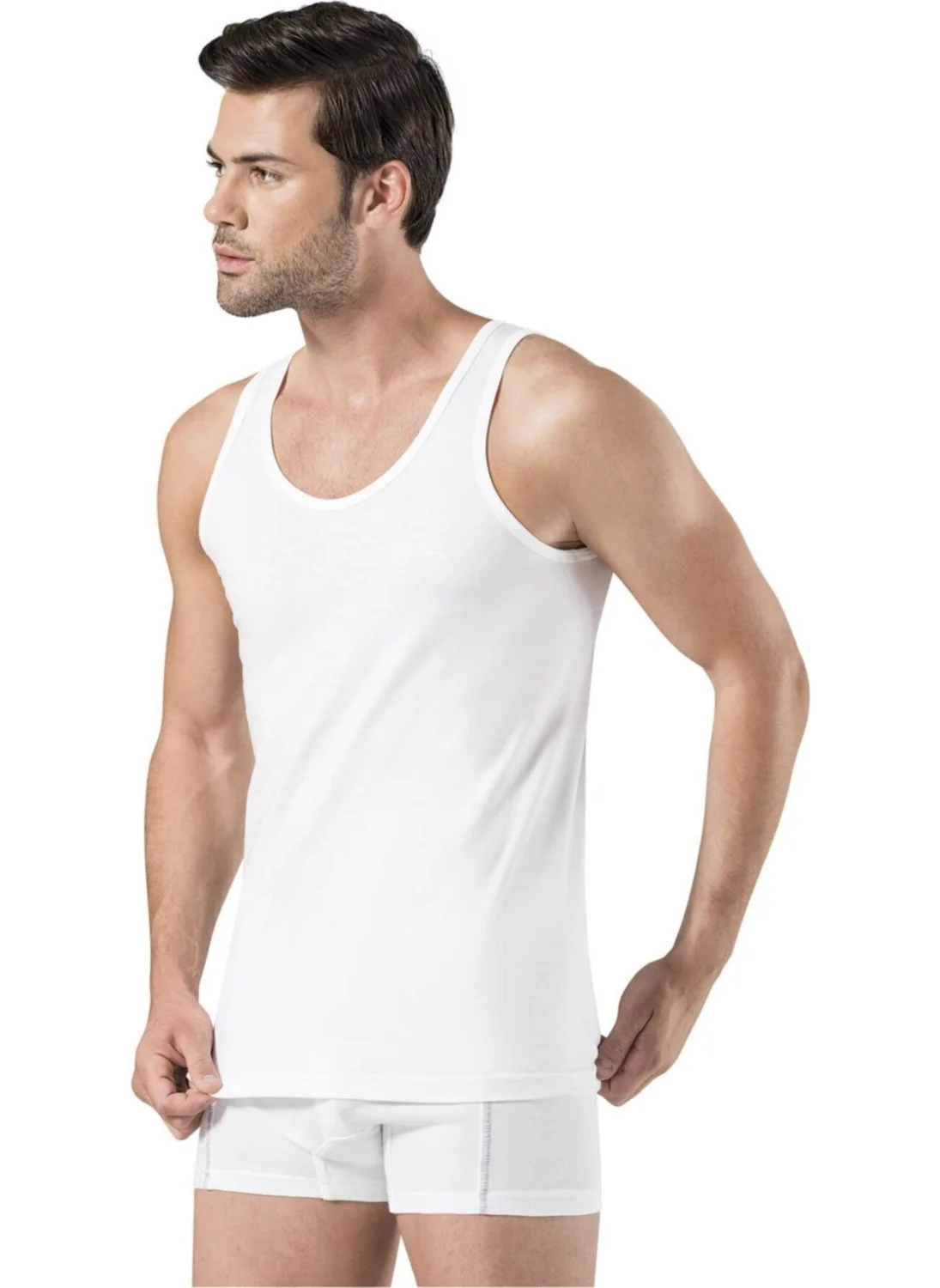 بيير كاردان 400 Men's 2-Piece Undershirt-White