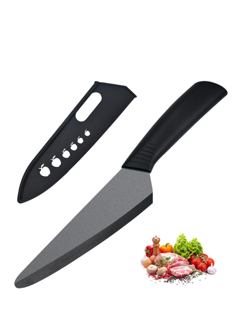 Astylway Ceramic Knife 6 inch Chef Knife Black Blade Small Paring Knife Fruit and Vegetable knife Longer Sharp Rust Proof Stain Resistant  - Image 1