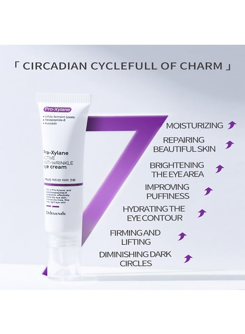 DEleventh Korean Brand Pro-Xylane Active Anti-Wrinkle Eye Cream 20g / Anti-Aging, Anti-Oxidation, Fade Fine Lines, Reduces Wrinkles, Dark Circles & Puffiness for Youthful, Bright Eyes - Image 5