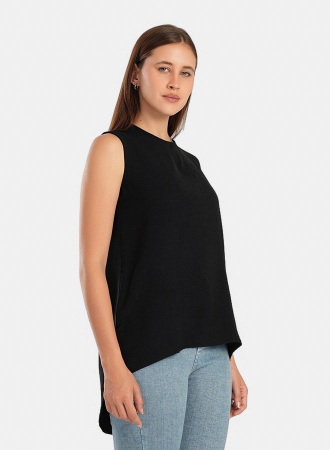 Clue Asymmetrical Sleeveless Blouse - Image 2