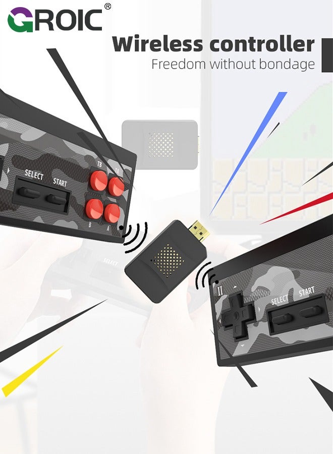 GROIC Y2S Mini HD Game Console, Plug and Play Video Game Console, Built-in 1800 Games, Support HDMI High-Definition Output Retro Wireless Double-Play Player for Family Entertainment - Image 3