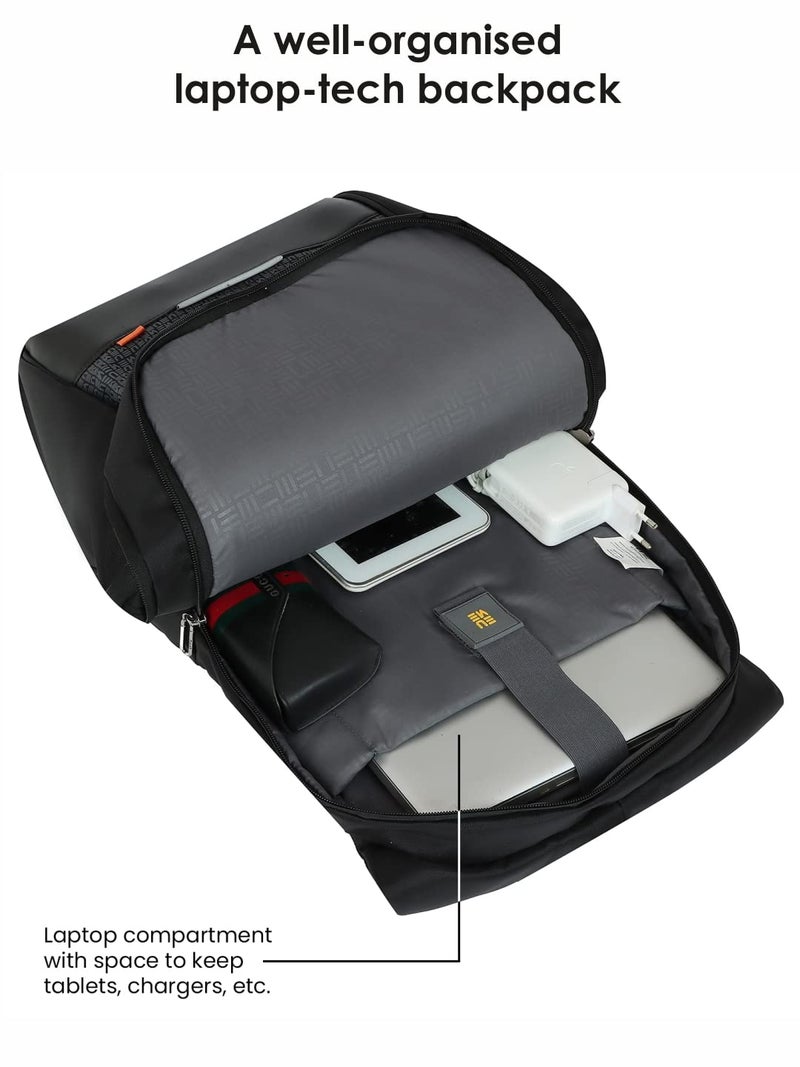 EUME Tourismo 36L Laptop Backpack Bag with 2 Large Compartment for Work Office & Business Travel for Men & Women | Water Resistance | Fit Up to 16 Inch Laptop | Black Color - Image 5
