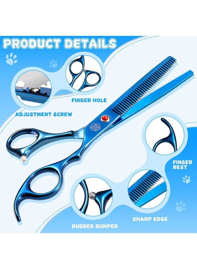 Moontay Professional Dog Grooming Scissors Set, 7 Inch/8 Inch Pet Grooming Scissors Chunkers Shears for Dog, Curved Dog Grooming Scissors, Thinning Shears for Dog with Grooming Comb - Image 4