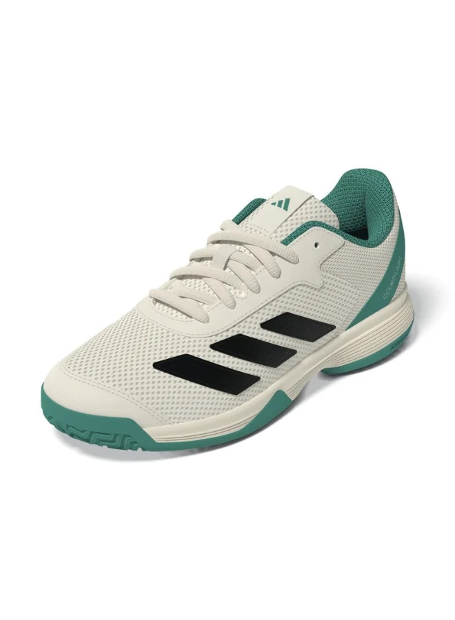 adidas Adidas Courtflash K U White Tennis Shoes For Kids