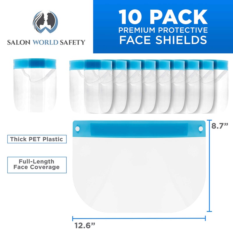 TCP Global Salon World Safety Face Shields Ultra Clear Protective Full Face Shields - Image 2