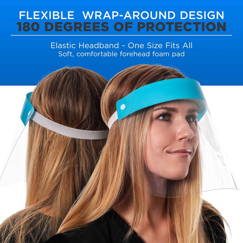 TCP Global Salon World Safety Face Shields Ultra Clear Protective Full Face Shields - Image 3