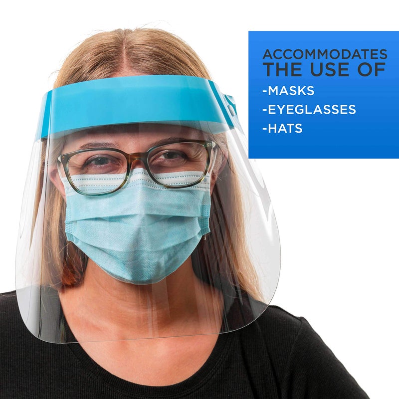 TCP Global Salon World Safety Face Shields Ultra Clear Protective Full Face Shields - Image 5