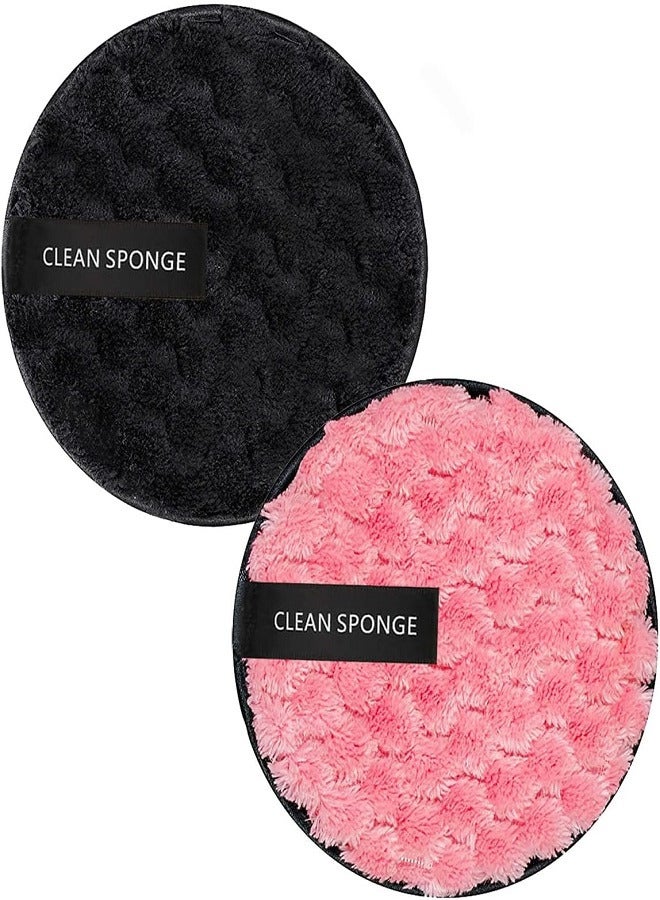 كلين سبونج مناديل إزالة المكياج - إزالة فعالة ولطيفة للبشرة الناعمة (عبوة من قطعتين) - Image 1