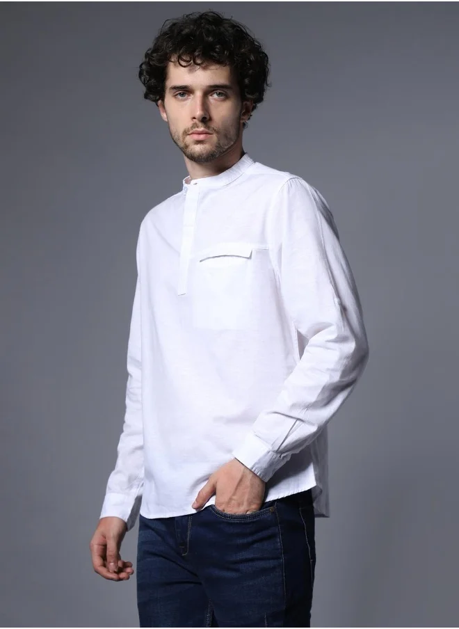 هاي ستار Men White Shirts