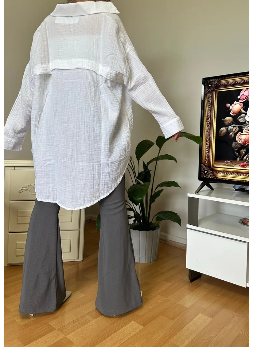 Afa Women's 100% Cotton Muslin Fabric Shirt