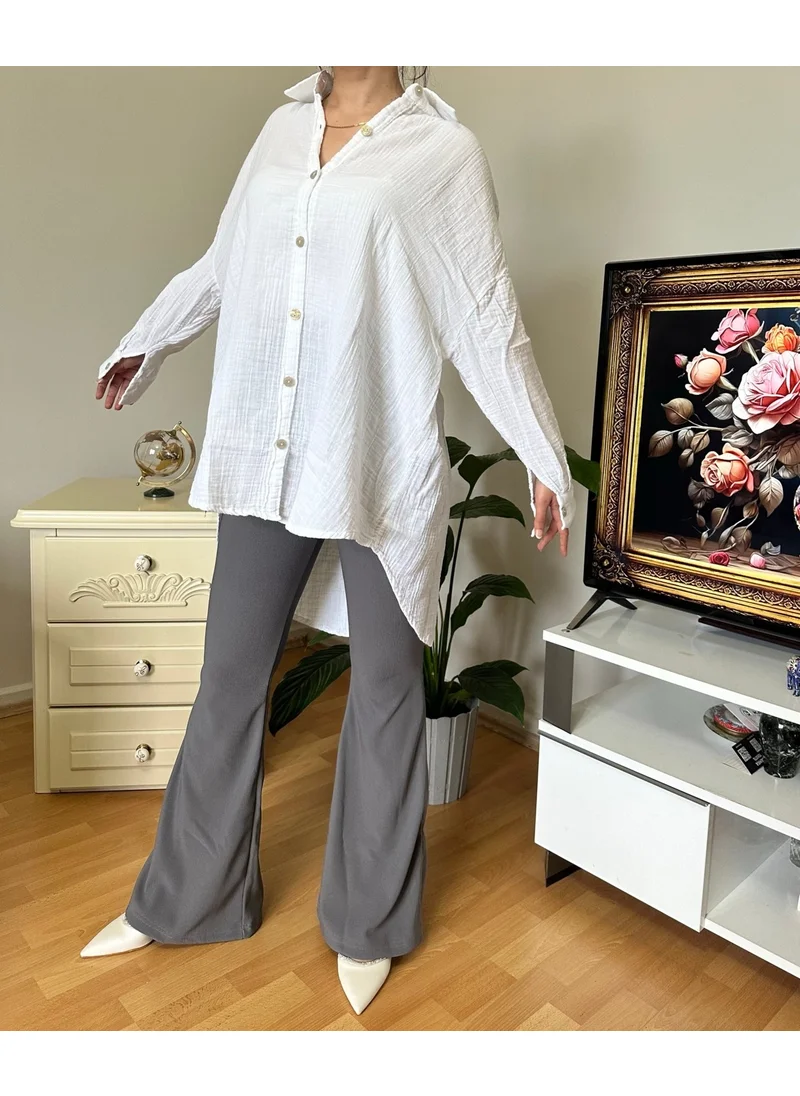 Afa Women's 100% Cotton Muslin Fabric Shirt