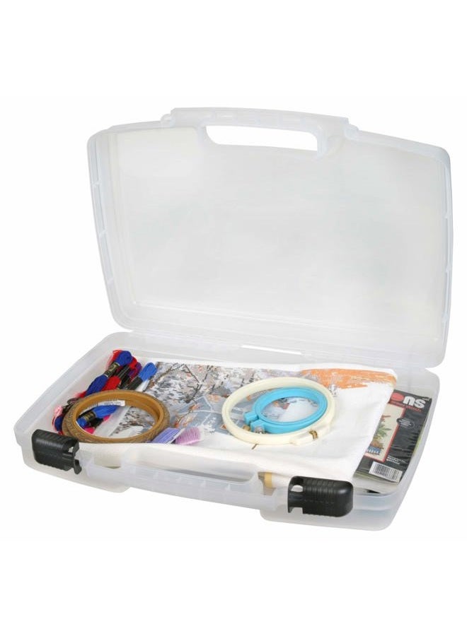 ArtBin 8017AB 17 inch Quick View Carrying Case, Portable Art & Craft Organizer with Handle, [1] Plastic Storage Case, Translucent - Image 3