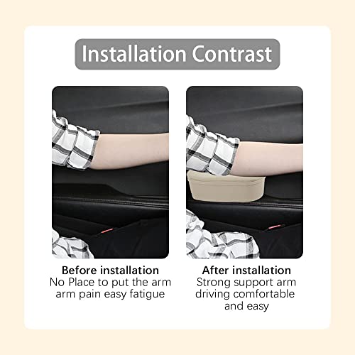 ASUBHA Car Armrest Support Cover, Arm Rest Cushion, Comfortable Car Side Door Armrest Pillow with Storage Box Relieve Driver Arm Fatigue, Waterproof Leather Driver Left Arm Rest Storage Cover for Cars - Image 5