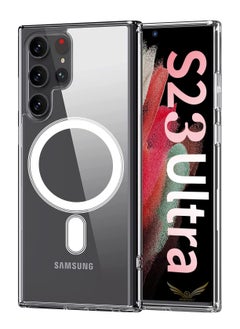 BORTONY Galaxy S23 Ultra Case with Support Magsafe Charging Ultra Thin Shockproof Transparent Non-Yellowing Compatible with Samsung Galaxy S23 Ultra Cover 6.8 inch 2023  - Image 1