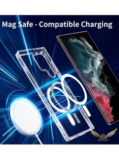 BORTONY Galaxy S23 Ultra Case with Support Magsafe Charging Ultra Thin Shockproof Transparent Non-Yellowing Compatible with Samsung Galaxy S23 Ultra Cover 6.8 inch 2023  - Image 2