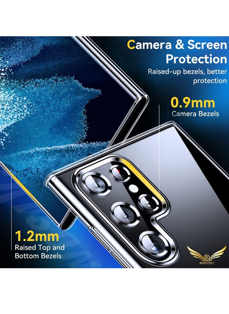 BORTONY - Galaxy S23 Ultra Case with Support Magsafe Charging Ultra Thin Shockproof Transparent Non-Yellowing Compatible with Samsung Galaxy S23 Ultra Cover 6.8 inch 2023 - Image 1
