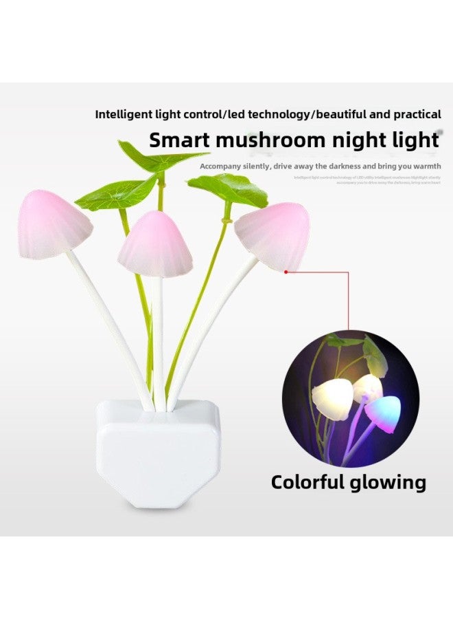 Mushroom Lamp Lotus Leaf Lamp Water Grass Night Light Triangle Lotus Leaf Lamp Creative Gifts Wholesale-Light Source Power:0.6-Light Color:Tricolor Mushroom Lotus Leaf European Rules  - Image 4