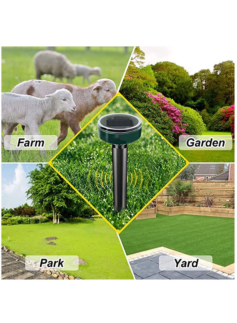 SYOSI Solar Mole Repellent Ultrasonic, 1Pcs Gopher Mole Stopper Solar Powered, Sonic Mole Deterrent Groundhog Chipmunk Snake Rodent Vole Spikes Chaser Squirrel Rat Control Lawn Garden Yard - Image 4