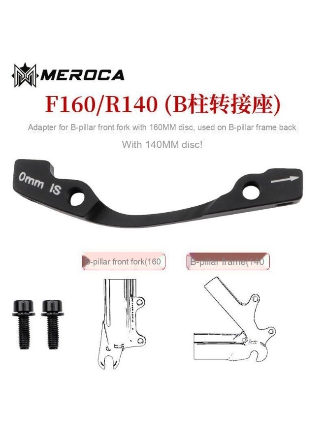 Bicycle Disc Brake Adapter for Fork Mount A/B Column - Convert to 160/180/203mm Disc Brakes