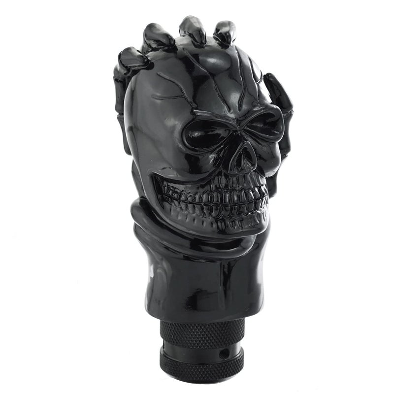 Arenbel Car Shift Knob Skull Shifter Knobs Skeleton Handle Car Racing Gear Lever Stick Fit Most Manual Automatic Vehicles Trucks, Black - Image 1