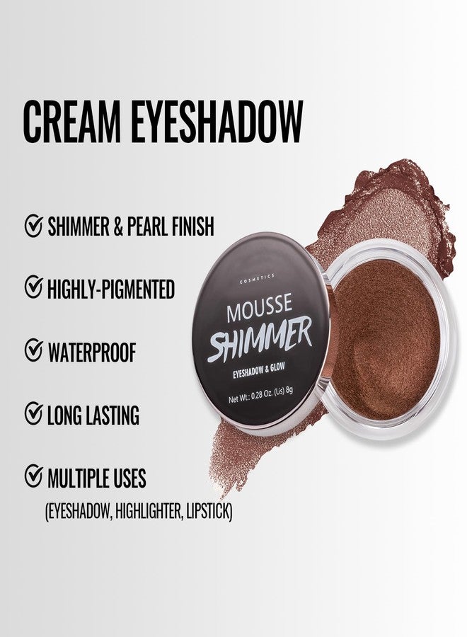 Erinde كريم ظل العيون إيريندي اللامع، لوحة ظل العيون الكريمي الهايلايتر، مقاوم للماء وطويل الأمد، مكياج مضيء بلمسة لامعة ناعمة، نباتي وخالي من القسوة، 07 بني - Image 5