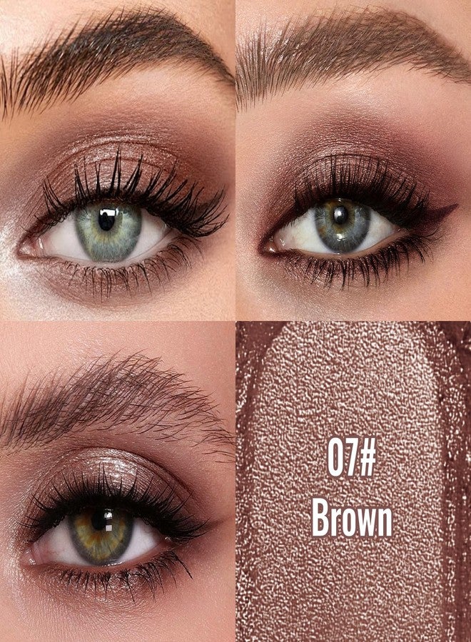 Erinde كريم ظل العيون إيريندي اللامع، لوحة ظل العيون الكريمي الهايلايتر، مقاوم للماء وطويل الأمد، مكياج مضيء بلمسة لامعة ناعمة، نباتي وخالي من القسوة، 07 بني - Image 3