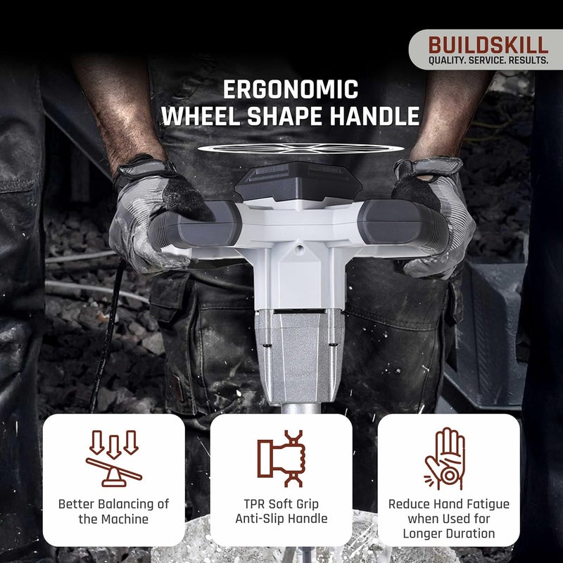 BUILDSKILL BUILDSKILL 1400w concrete mixer machine dual variable speed up to 1010RPM 140mm chrome finish stirrer highperformance copper motor safe durable mixing solution for plaster concrete paint - Image 5