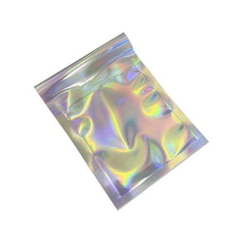 PABCK 100 Pack 3.94x5.91+1.18 inch Holographic Metallic Poly Mailers Self Sealing Packaging Aluminum Foil Glitter Bags Shipping Envelopes Mailing Storage Pouches for Shipping Packaging - Image 5