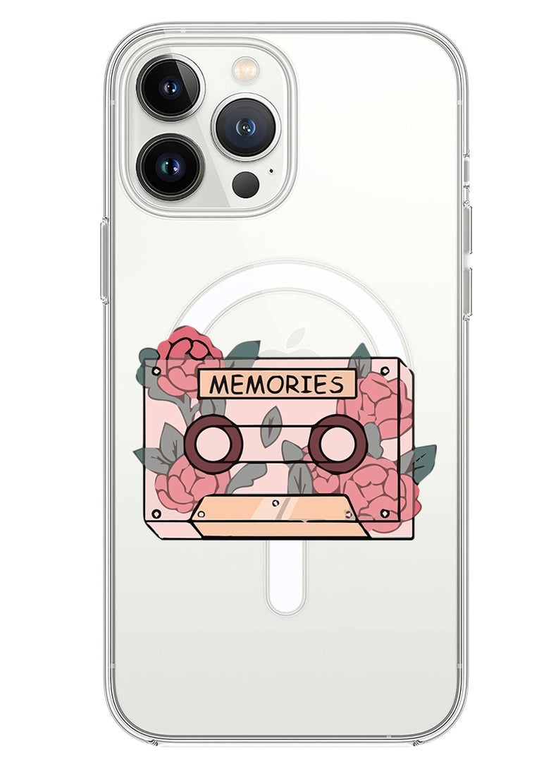 Theodor Magnetic Case for iPhone 14 Pro 6.1-inch Compatible with MagSafe Wireless Charging, Shockproof Phone Bumper Cover Memories - Image 1