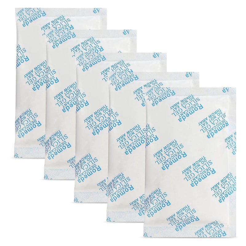 Romeda 15 Pcs 20 Gram Silica Gel Packs, Transparent Desiccant, Desiccant Packets for Storage, Moisture Packs for Spices Jewelry Shoes Boxes Electronics Storage - Image 1