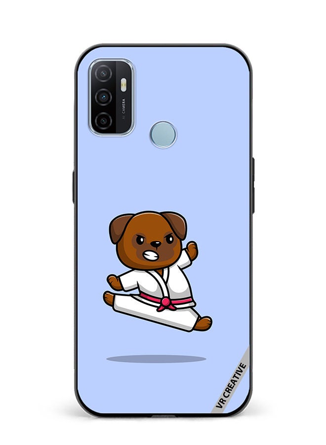 VR CREATIVE Protective Case Cover For Oppo A53 Karate Dog Design Multicolour - Image 1
