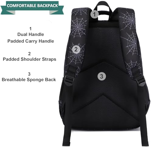 JIANYA Kids Backpack for School Boys, Spider School Bag for Elementary Kids Children 3pcs Boys Backpack with Lunch Box & Pencil Case - Image 4
